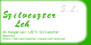 szilveszter leh business card